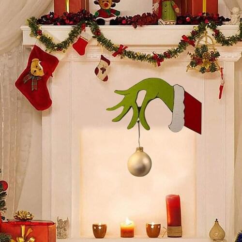 2022 New Year Christmas Decoration Christmas Thief Hand Decoration DIY Simulation Pendant Thief Hand Decal Wall Stickers Decor