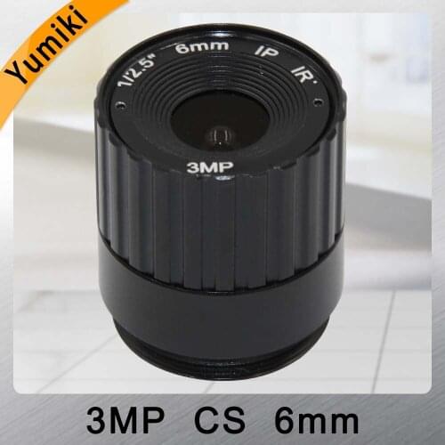 Yumiki 6MM 3MP CCTV Lens 1/2.5'' F1.4 CS Fixed IR 3.0 Megapixel CCTV Lens For IR 720P/1080P Security Camera