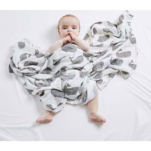 Organic Cotton Baby Blanket Super Soft Newborn Muslin Swaddle Wrap Infant Gauze Bath Towel Feeding Burp Cloth Towel Kids Blanket