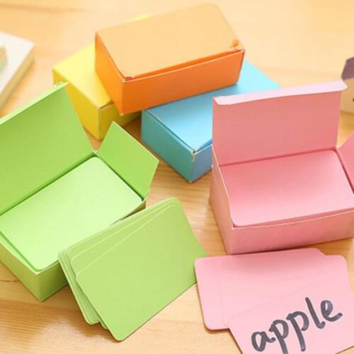 90Pcs Cowhide Color Word Card New Blank Kraft Paper Handwritten Card Message Memo Party Gift Thank You Cards Label Bookmark