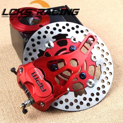 Motorcycle RPM Brake Calipers Adapter/bracket + 220mm Brake Disc For Rear Flat Fork Brake System For Scooter Yamaha Honda