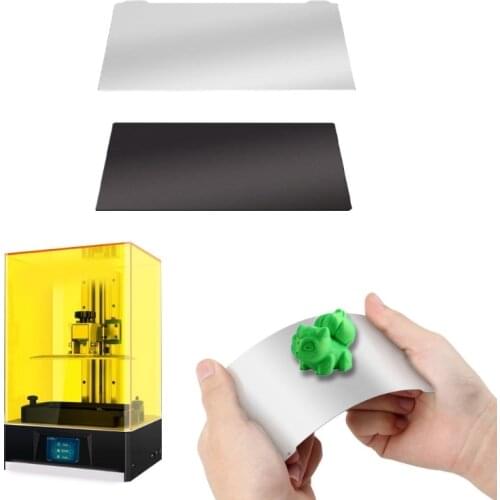 Q1JF Resin Magnetic Flexible Steel Plate Flex Bed For DLP/SLA ANYCUBIC Mono X Creality etc 3D Printer Resin Platform