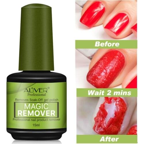 ALIVER 15ml Unloading Nail Glue Top Coat Gel Net Red Nails Remover Nail Glue Bursting Armor Cream Magic Burst Nail Polish TSLM1