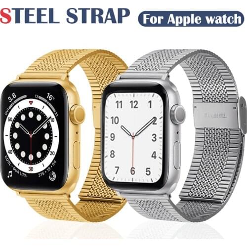 Milanese Loo For Apple Watch band 44 mm 40mm for iWatch Strap 42mm/38mm 42 40 38 mm Stainless steel bracelet series 6 5 4 3 44mm
