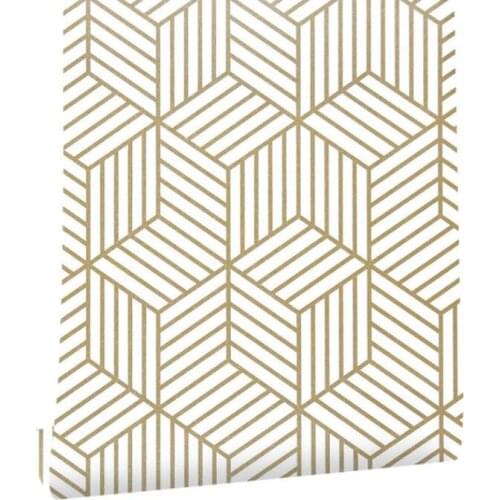 Peel And Stick Wallpapers Removable Self Adhesive Wallpaper Vinyl Paper Geometric Hexagon Wallpaper For Bedroom Home Decoration