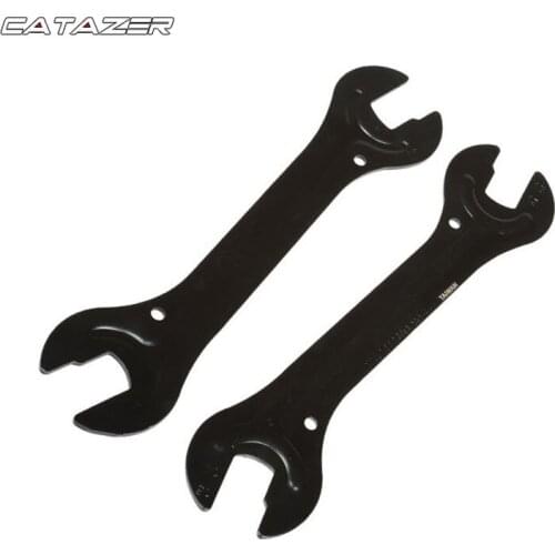 Steel Bike Head Open End Axle Hub Cone Wrench Durable Spanner Bicycle Repair Tool Accesories Bicycle Pedeal Wrench Tools 2pcs