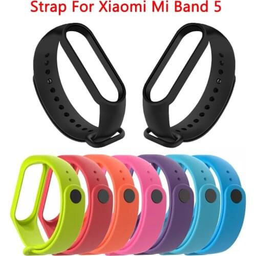 Smart Bracelet For Xiaomi Mi Band 5 Silicone Strap For MiBand 5 Bracelet Wrist Strap Multicolor Wriststrap For Xiaomi Mi Band 5