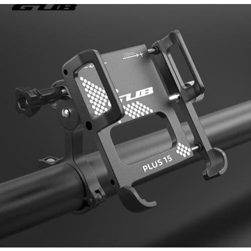 GUB Aluminum Bicycle Phone Mount Bike Phone Video Holder 360+90 Degree Adjustable Moto Handlebar Stand Clips For 3.5-7.5 inch