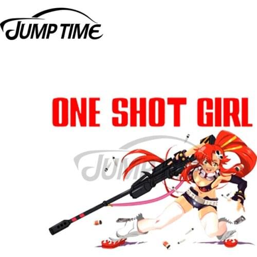 Jump Time 13 x 7.3cm For Gurren Lagnn Yoko One Shot Girl Car Decal Waterproof Cartoon Car Stickers and Decals Sun Protection