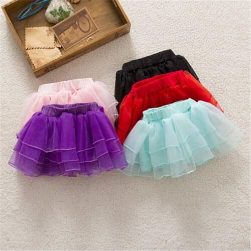 Baby Girls Tutu Skirt Ballerina Pettiskirt Fluffy 3 layers organza Children Ballet Skirts For Party Dance Princess Tulle clothes