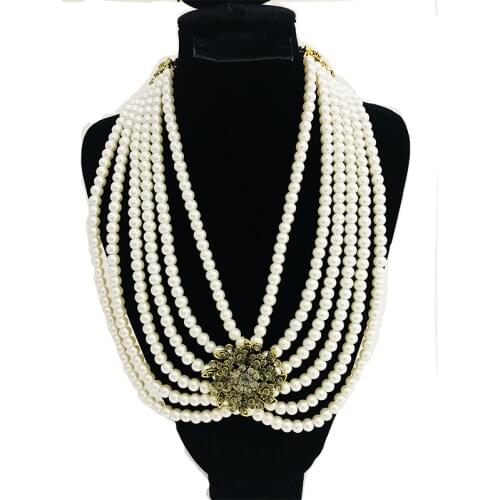 Pearls Necklace, Sweater Jewelry Winter/Spring/Summer/Autumn Pearl Necklace Knotted Costume Good Quality Jewellery