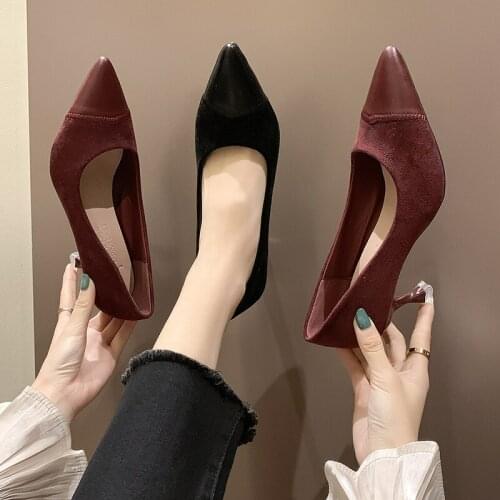 Spring 2020 Women Heel Shoes Stylish tip wear-resistant comfortable inside elegant temperament Office dating women shoes U22-61