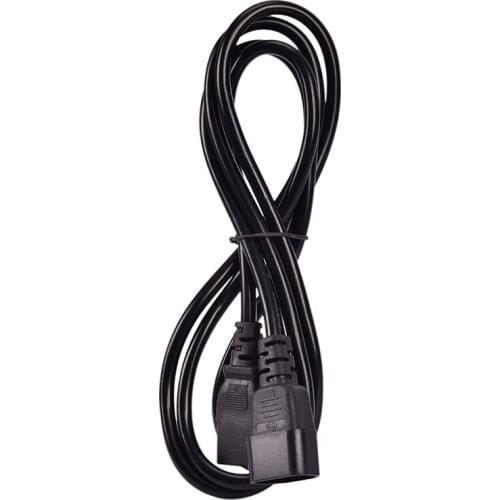 1.8m Power Extension Cable IEC Kettle Male to Female UPS Lead C13 - C14