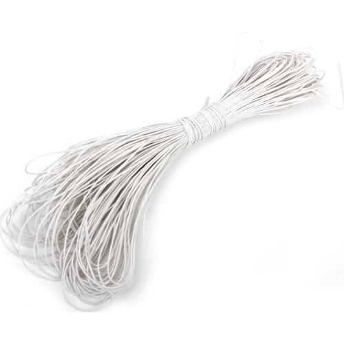 2x White 1mm Waxed Cotton Beading Cord/ String 46 Yards Stong Stringing Material