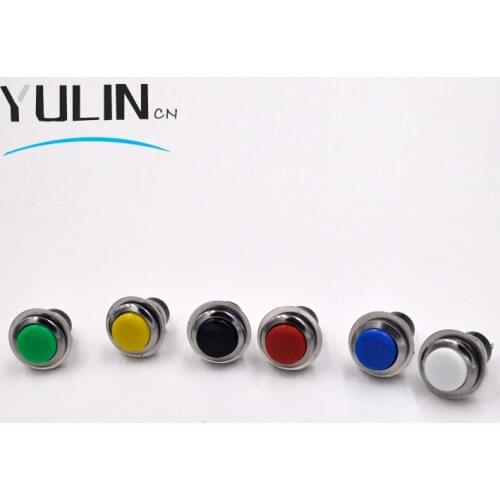 5pcs/lot DS318 12mm Momentary Push Button Swithch Self-resetting No lock switch off-on