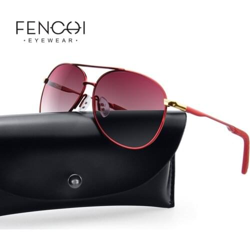 FENCHI Pink Oversized Polarized Sunglasses Women 2019 High Quality Sexy Driving Designer Sun Glasses Pilot Zonnebril Dames
