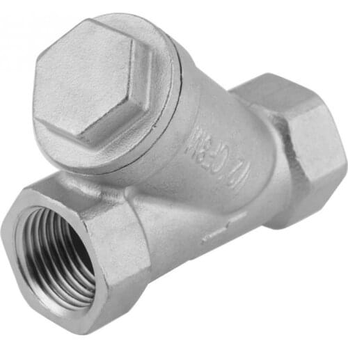 DN15 1/2 Y strainer PT Thread Stainless Steel Y Type Strainer Pump Filter for Water Gas Strainer Pipe Fitting