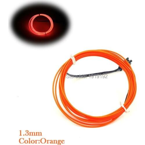10Meters 1.3mm EL Wire Flexible Neon Light Glow Rope tape Cable Strip LED Neon Lights for Party Decoration by 220v EL inverter