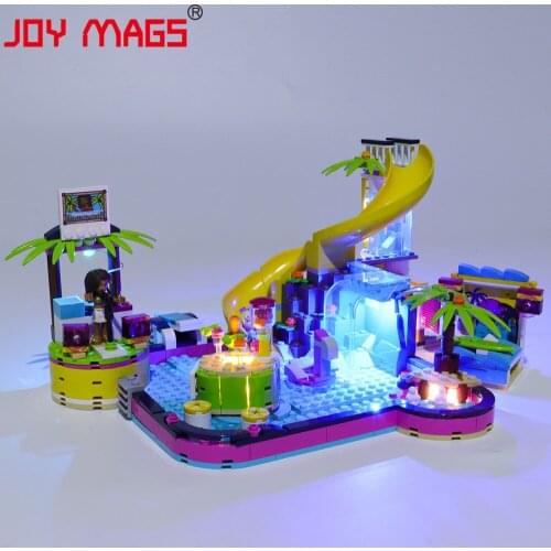JOY MAGS Only Led Light Kit For 41374 Andreas Pool Party Toy Building Blocks , (NOT Include Model)
