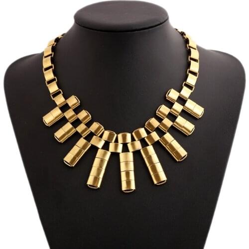 LZHLQ Fashion Jewelry Necklace Vintage Color Wholesale Choker Necklace 2020 Bohemian Big Statement Power Maxi Necklace Women