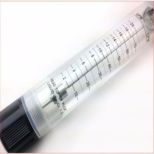 LZM-25G water flow meter 2-20GPM(10-70LPM) Pipeline water/air acrylic rotameter industy flow meter ZM25G FlowMeters Tools