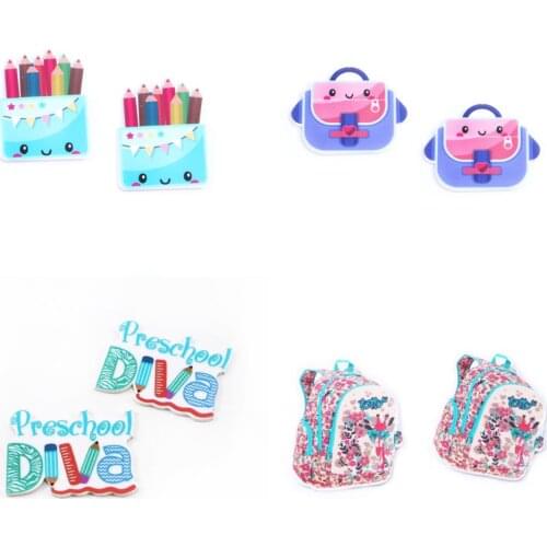 Music Notes Back To School Acrylic Craft Supplies Flat Back Custom Planar Resins DIY Hair Bows Phone Decorations