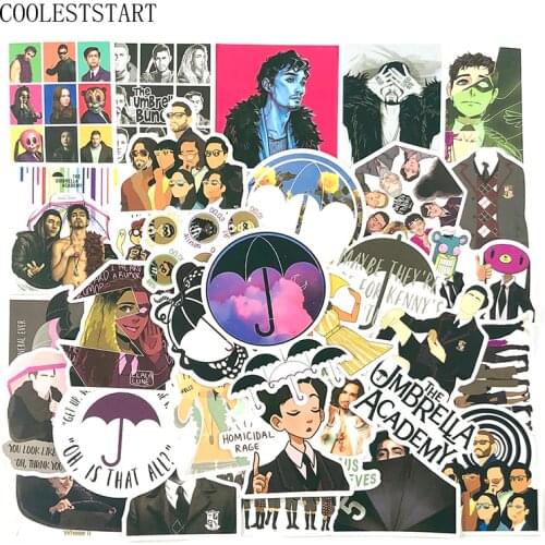 50Pcs/pack The Umbrella Academy American TV Series Stickers For Laptop Luggage Motorcycle Phone Skateboard Car Cute Bicycle