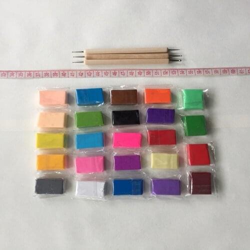 24 PC artist clay polymer clay ,each block with 10g ,total 240g with 3 clay tool pin