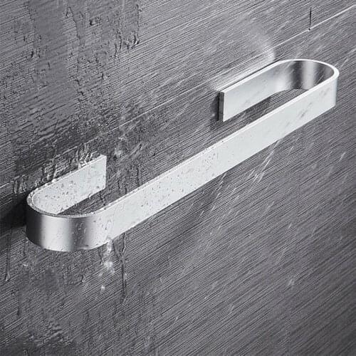 Towel Holder Bathroom Towels Rack Hanger Black Silver 304 Stainless Steel Wall Hanging Towel Bar Organizer Kitchen Storage Shelf