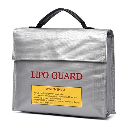 240X65X180mm Portable Fireproof Explosion-Proof Safety HandBag for RC Model Airplane Helicopter FPV Racing Drones LIPO Battery