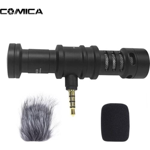 COMICA CVM-VS08 Professional Video Microphone Metal Directional Condenser Microphones Shotgun for iPhone iPad Huawei Smartphones