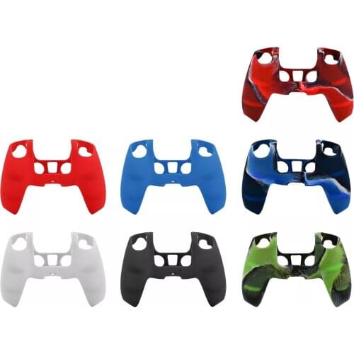 Anti-slip Dermatoglyp Silicone Rubber Protective Cover Skin Case Hand Grip Soft Shell for Play Station 5 PS5 Wireless Controller