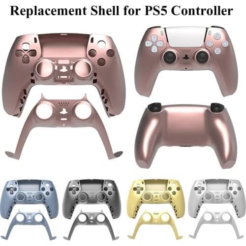 ABS DIY Game Console Replacement Shell for PlayStation 5 PS5 Controller Front Cover + Back Cover for DualSense Games Accessories