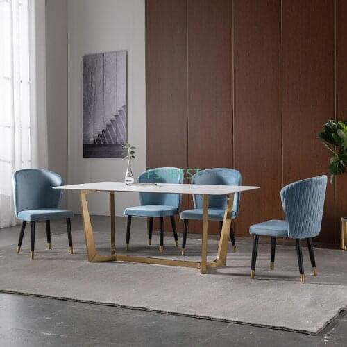 Light Luxury Marble Dining Table And Chair Combination Small Family Nordic Simple Postmodern Net Red Dining Table