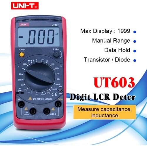 UNI-T UT603 Resistance Inductance Capacitance Meters Testers LCR Meter Capacitors Ohmmeter Tester continunity buzzer