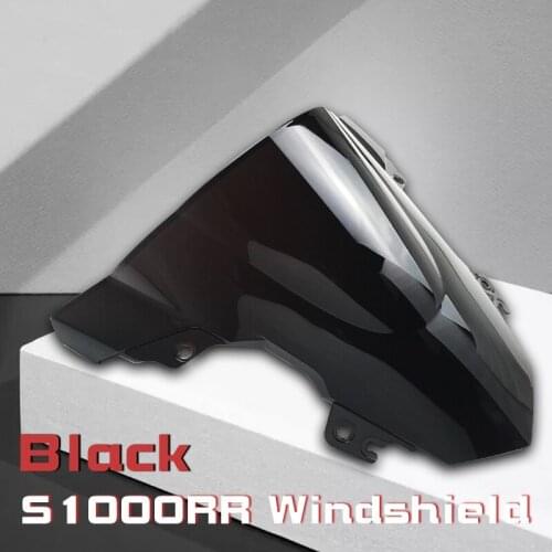 Motorcycle Double Bubble Windshield WindScreen For BMW S1000RR S 1000 RR 2015 2016 2017 2018