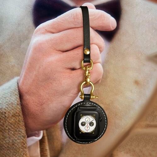 Onthelevel Vintage Leather Pocket Watch With turret strap Watchbands Reloj Watch Accessories for iWatch 1/2/3/4/5 Dropshipping