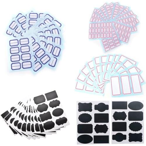 8/16/168pcs Per Lot Waterproof Chalkboard Kitchen Spice Label Stickers Home Jar Bottle Tags Blackboard Labels Stickers