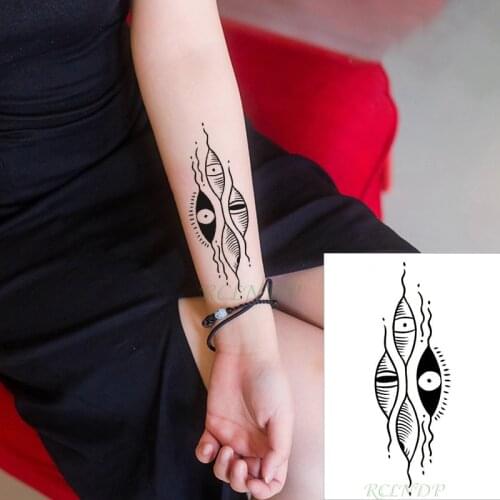 Waterproof Temporary Tattoo Sticker eyes bubble small art black fake tatto flash tatoo hand leg arm back for kid men women