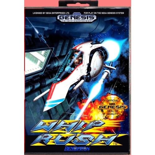 Whiprush 16 Bit MD Game card with Retail Box For Sega Genesis & Mega Drive