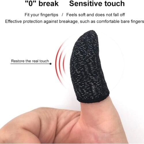 1 Pair of Fingertips Ultra Thin Touch Screen Anti Sweat Gloves Game Finger Cover