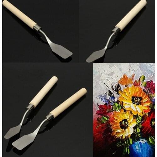 1Pcs Mixed Stainless Steel Palette Scraper Oil Knives Spatula Palette Knife Oil Painting Tools