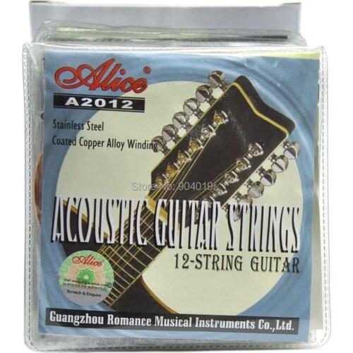 10Sets Alice Acoustic Folk Guitar Strings Coated Copper Alloy Winding 12-String A2012