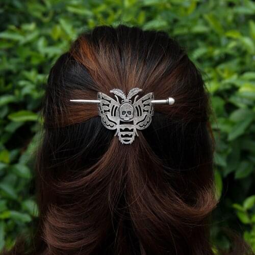 SanLan 10pcs Dead Head Moth Hair Pin