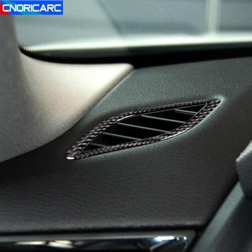 Car Styling Carbon Fiber Dashboard Air Outlet Decorative Frame Cover Trim For BMW X1 E84 Interior Stickers Auto Accessories
