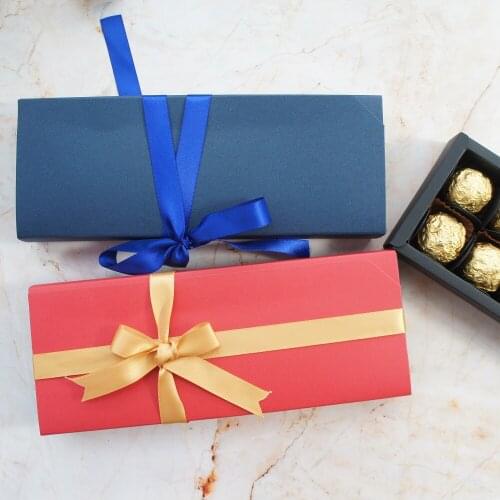 24*9*3.5CM 10 set deep sapphire blue red Chocolate Paper Box valentines day Christmas Birthday Party wedding Gifts Packing