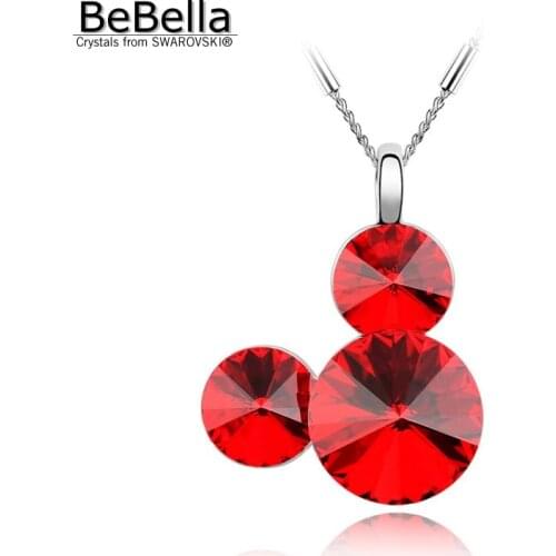 BeBella mouse animal crystal pendant necklace with Swarovski Elements fashion jewelry for girl kids children birthday gift