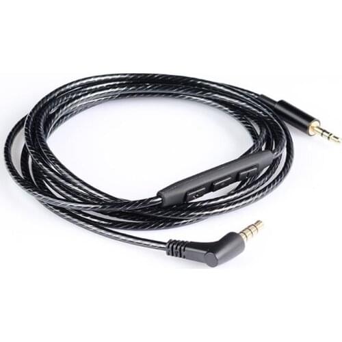 1.5m Braid 3.5mm to 2.5mm 3.5mm Jack Audio AUX Cable Cord With Mic Volume Control for Car Headphone Speaker Mobile Phone Tablet