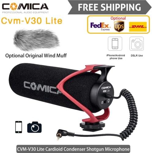 Comica Condenser Recording Microphone On-Camera Studio Mic for Nikon Canon Sony Fujifilm DSLR Huawei XiaoMi Samsung Smartphone