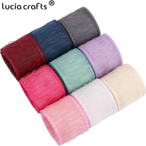 5yards/9yards 40mm Organza Ribbons Trim Lace Tape Needlework Braid Webbing DIY Bowknot Gift Packing Wedding Decoration K0838